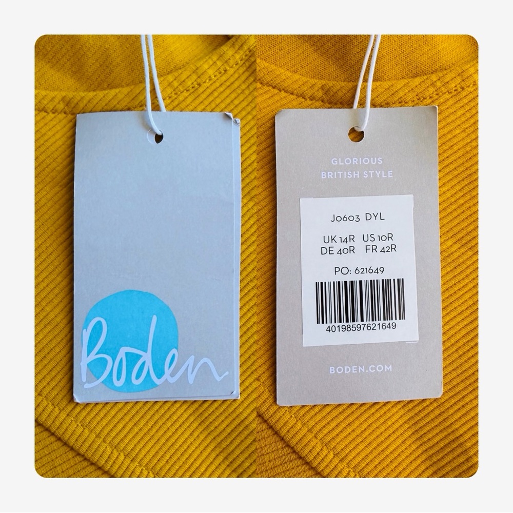 β
NWT Boden Ellen Ottoman 3/4 Sleeves Dress - Yellow β
- Picture 9 of 15